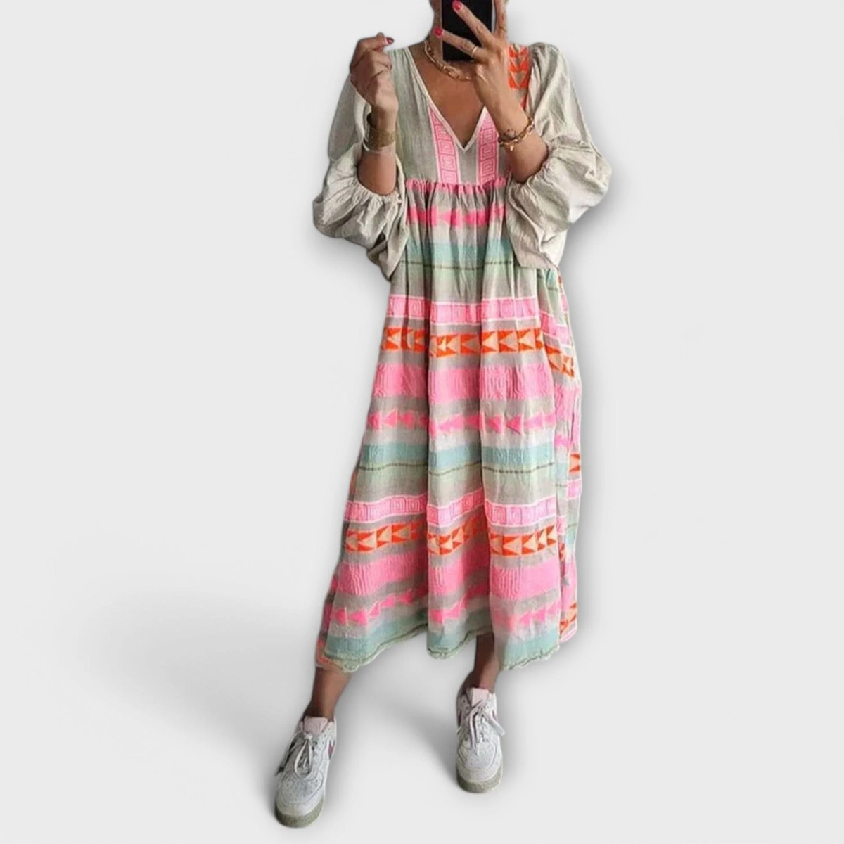 Hermine – Vestido vibrante y suelto