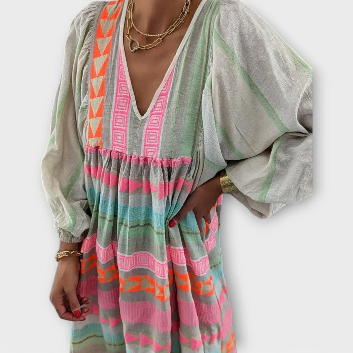Hermine – Vestido vibrante y suelto
