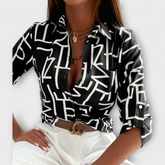 Blusa con Cuello Clásico