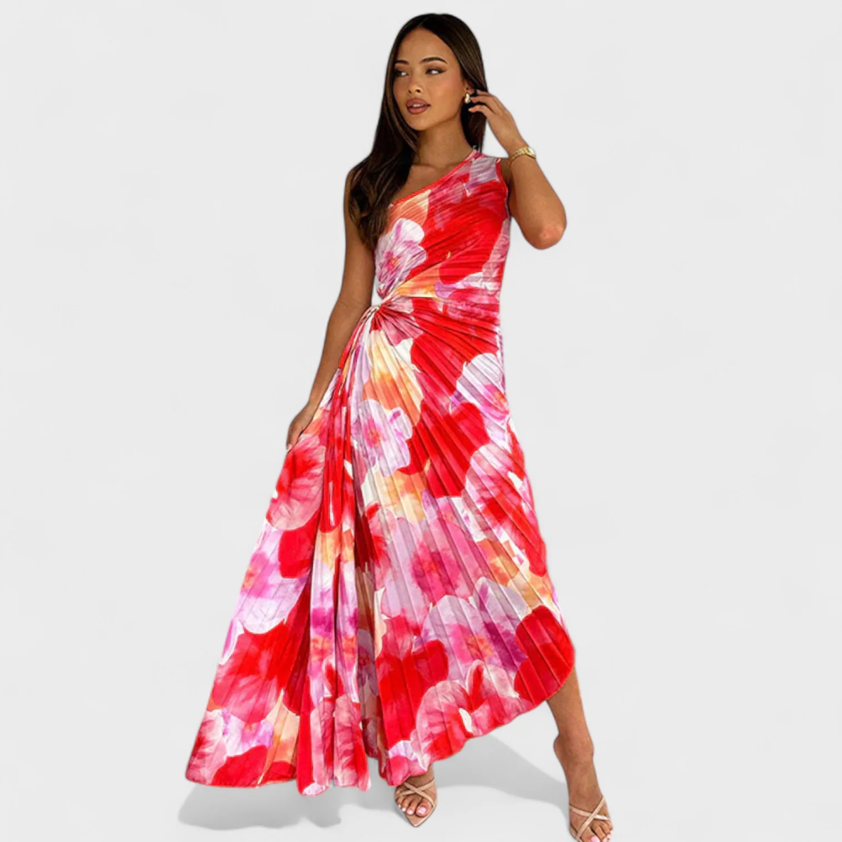 Casie – Vestido Asimétrico Floral de Verano