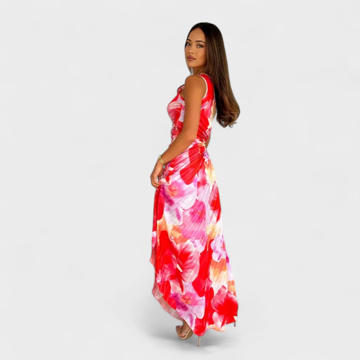 Casie – Vestido Asimétrico Floral de Verano
