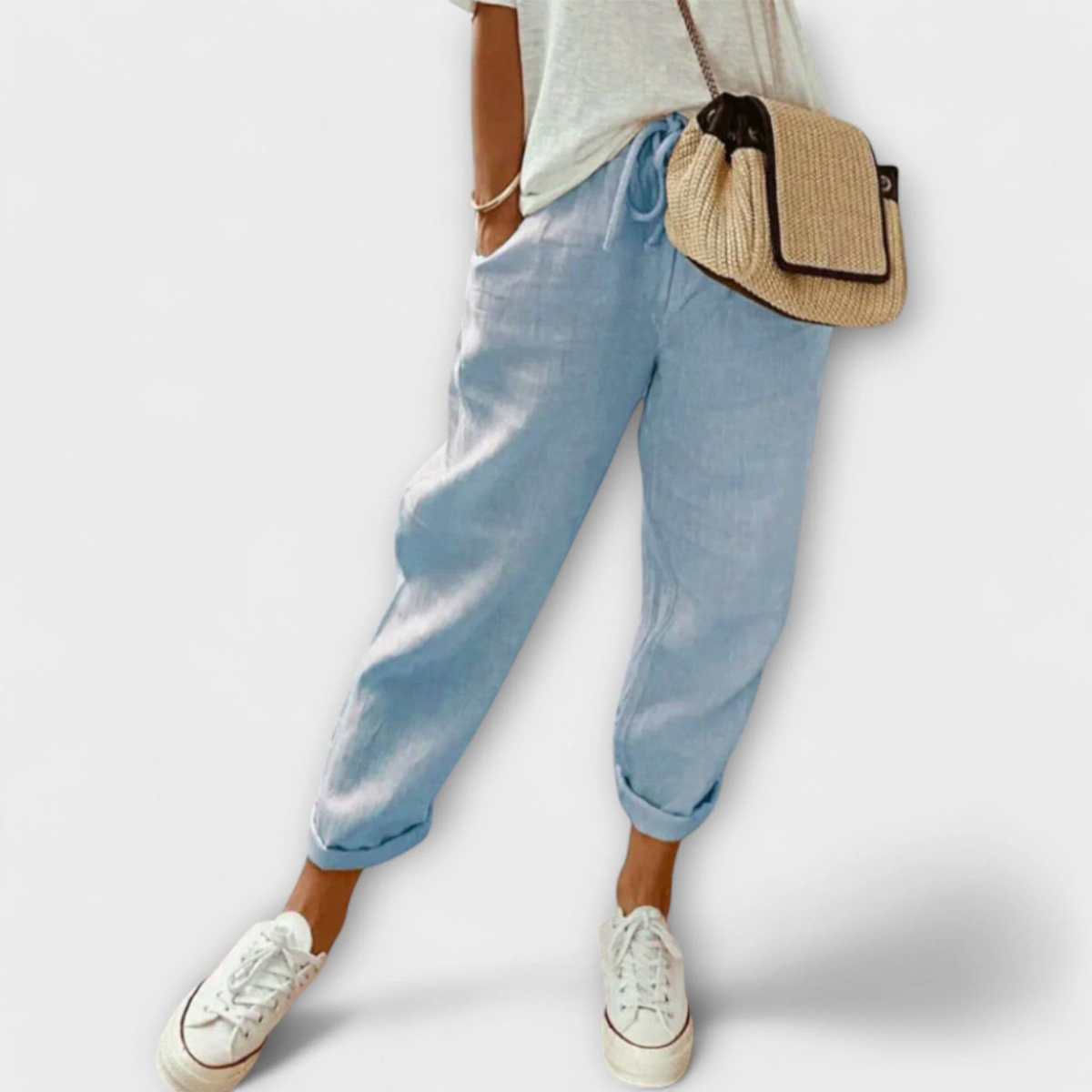 Bibi – Pantalón de lino moderno y casual