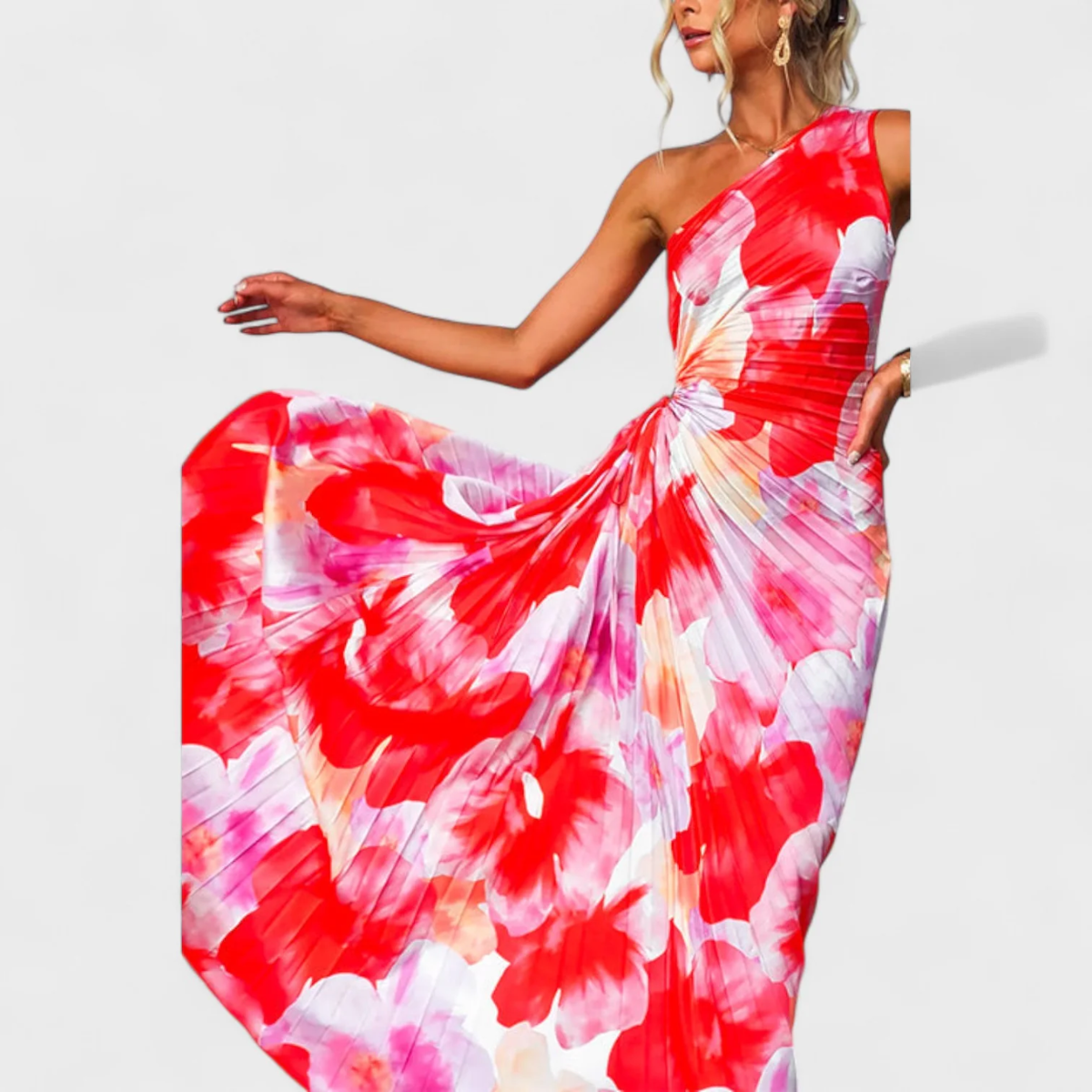 Casie – Vestido Asimétrico Floral de Verano