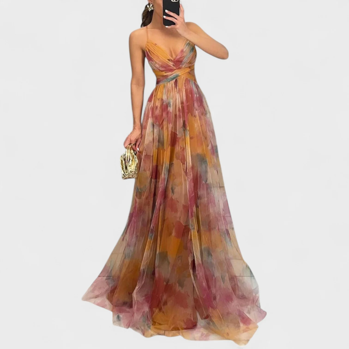 RitaBacelona – El vestido largo con flores que conquista miradas