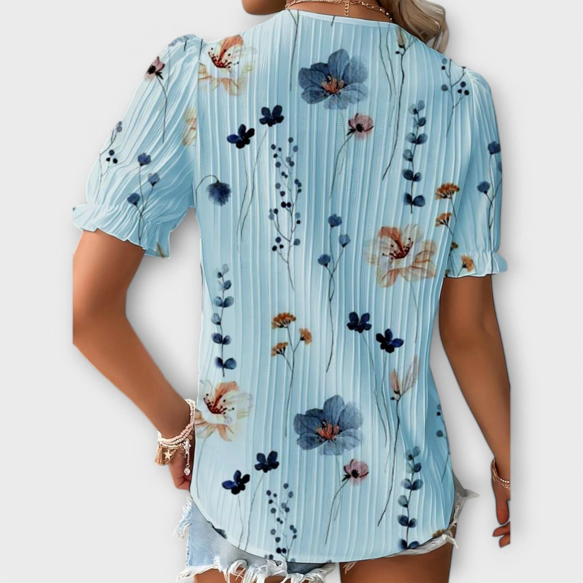 Emily - Blusa de Moda con Escote en V