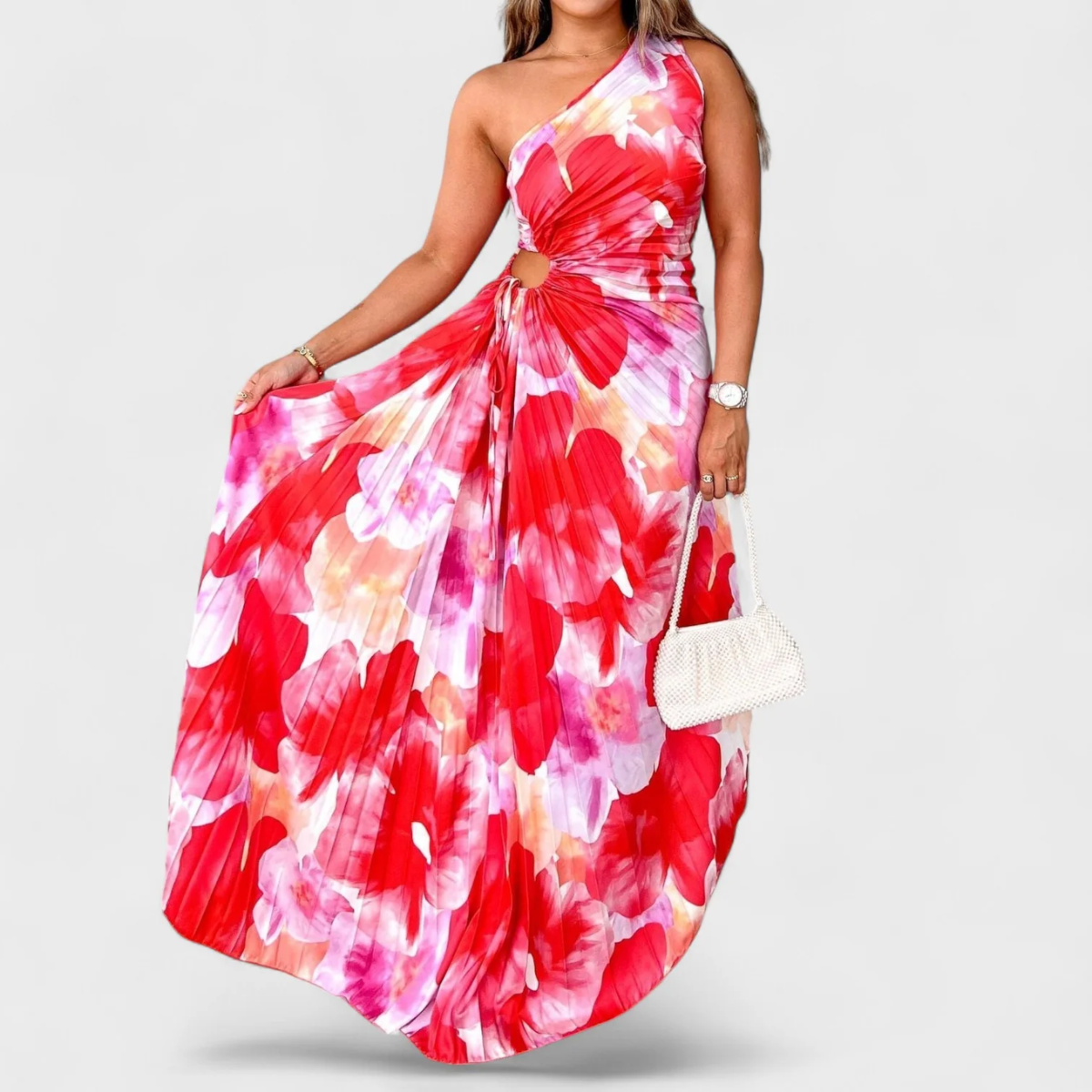Casie – Vestido Asimétrico Floral de Verano