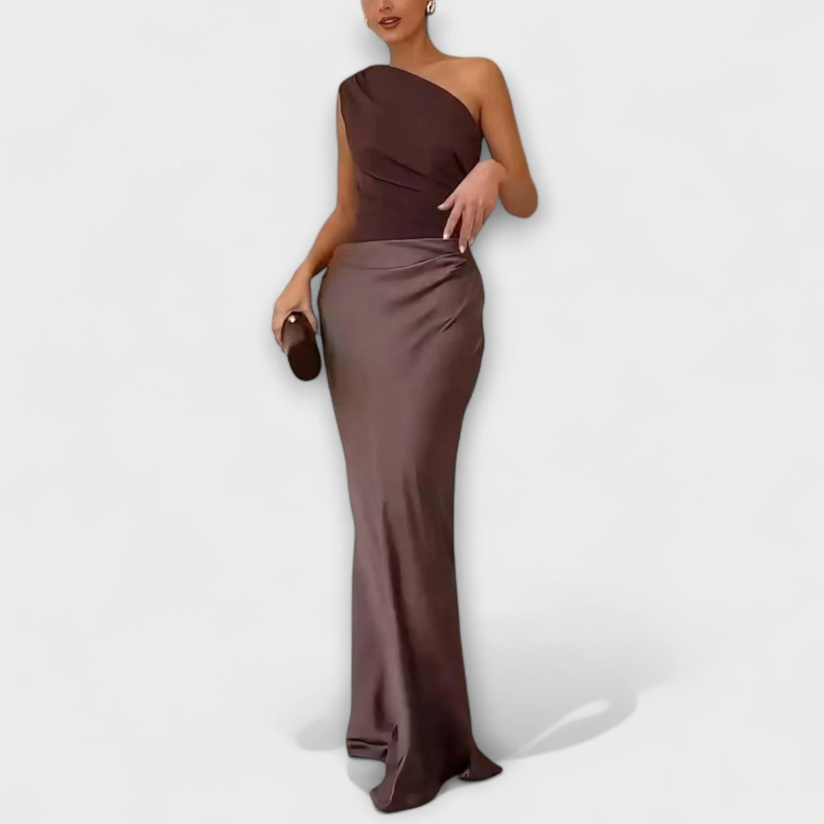 Vera – Vestido Asimétrico Satinado