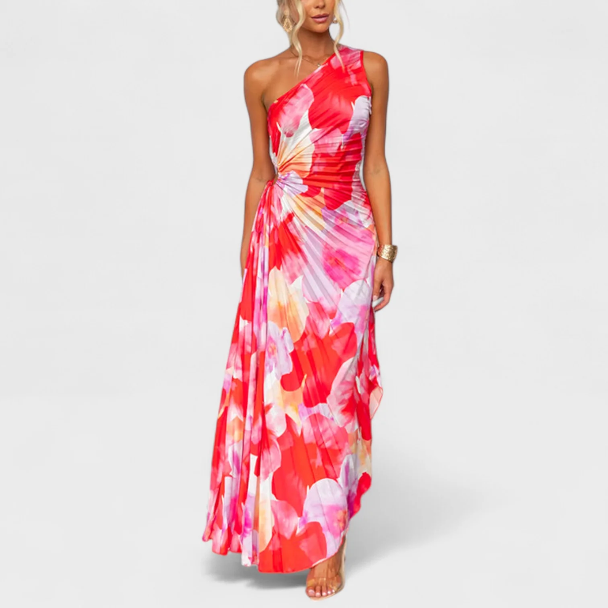 Casie – Vestido Asimétrico Floral de Verano
