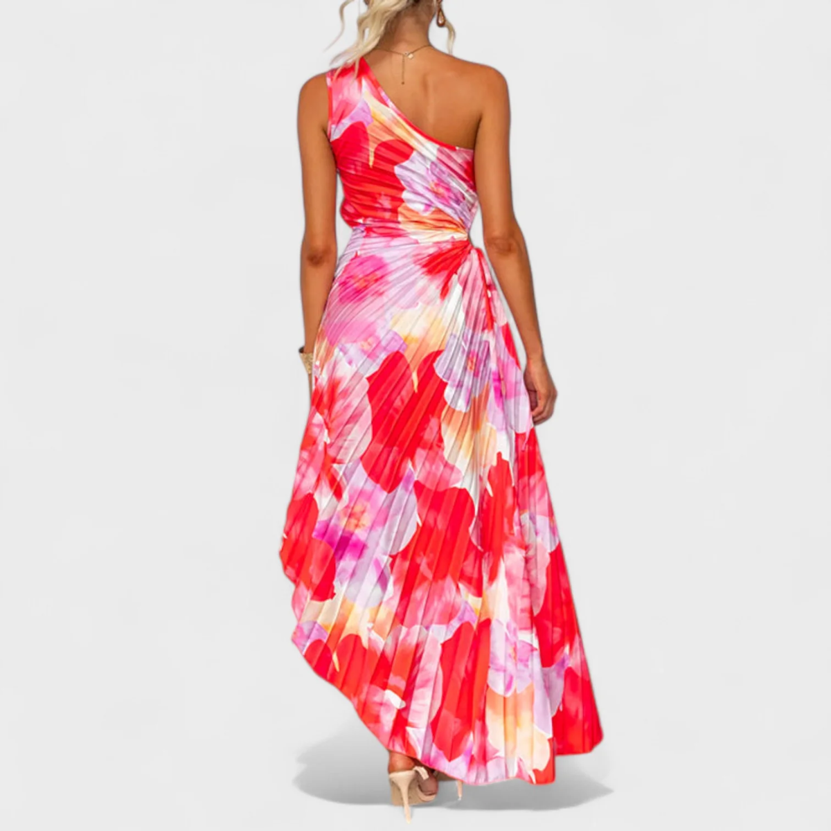 Casie – Vestido Asimétrico Floral de Verano