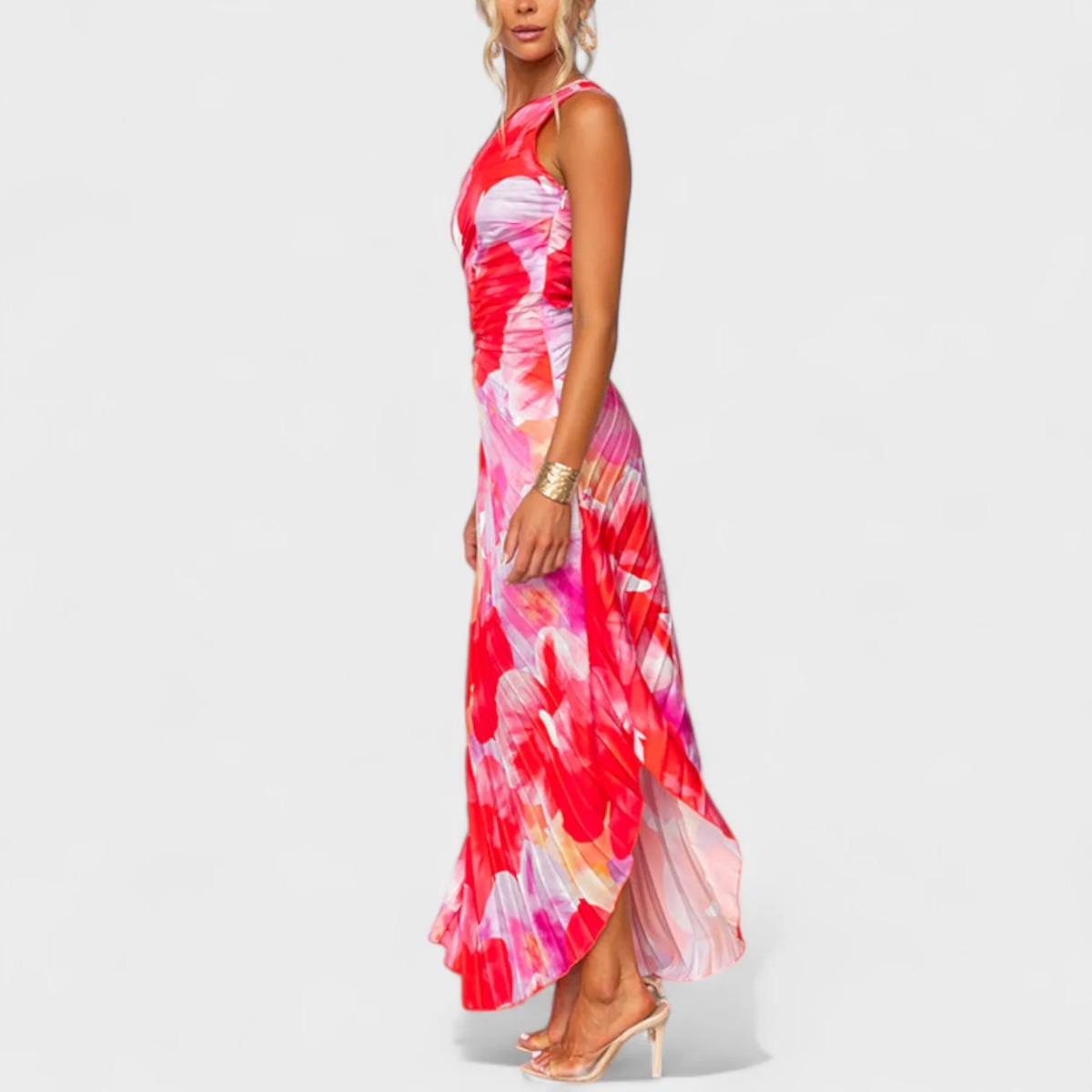 Casie – Vestido Asimétrico Floral de Verano